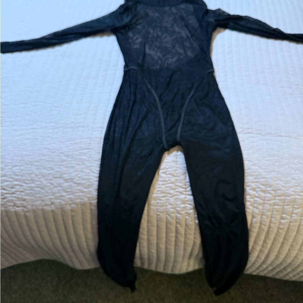 Frederick's of Hollywood Black Lace Detail Lingerie Bodysuit